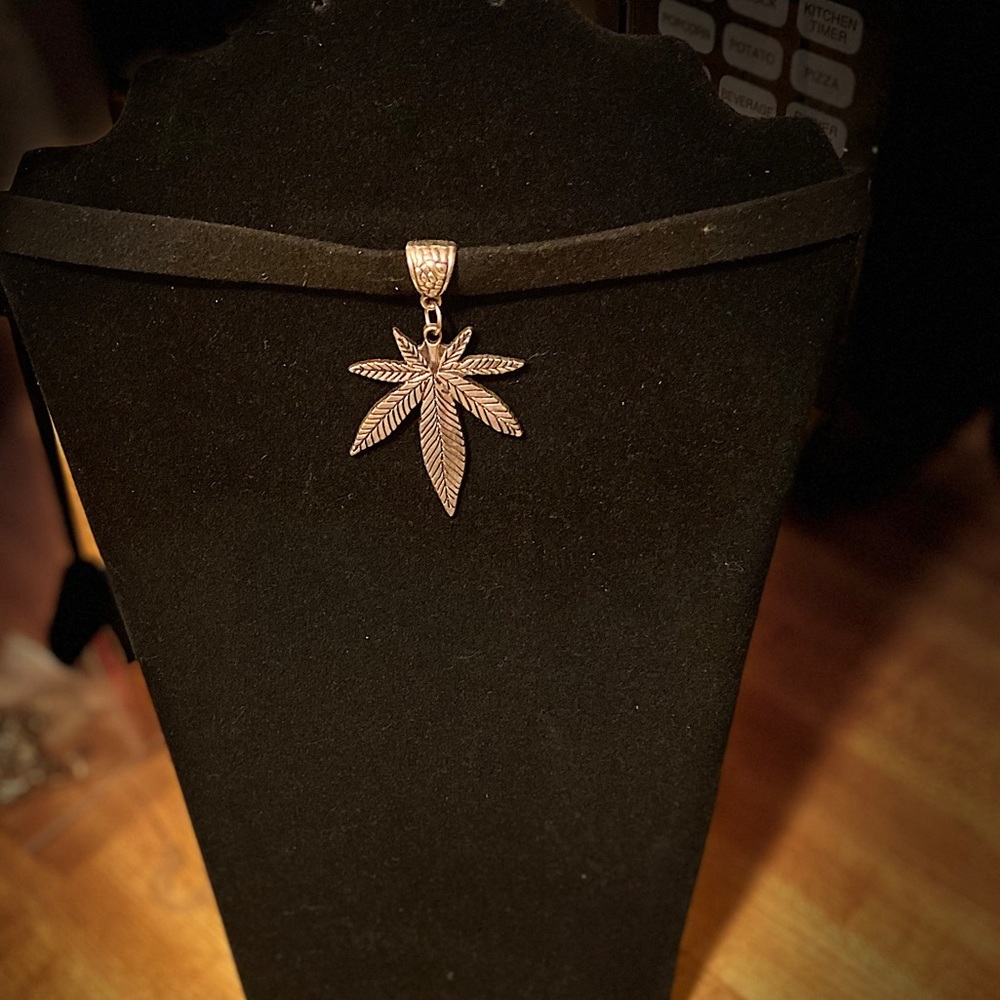 Handmade Pot Leaf Choker